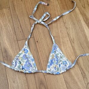 Floral Triangle Bikini Top